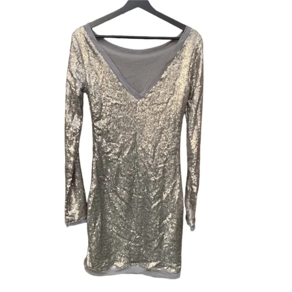 Hyfve Hyfve Hyfve women's medium sequins silver dress - Picture 5 of 6